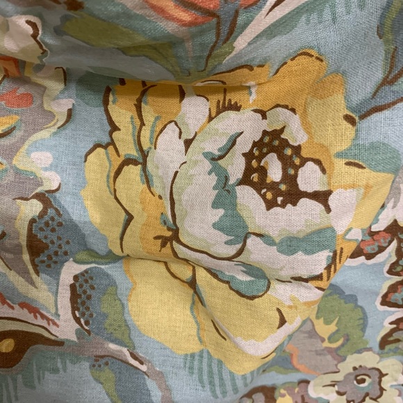 Pottery Barn Bedding Vintage Vanessa Aqua Blue Floral